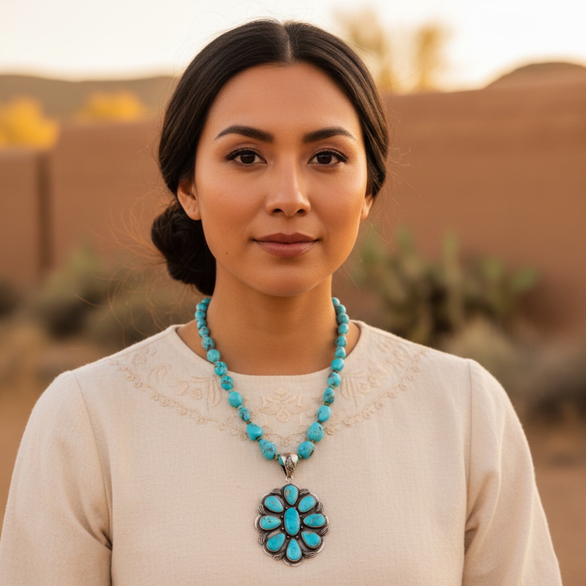 Blue Ridge Orvil Jack Naja Moon Necklace Sterling Southwest Beauty