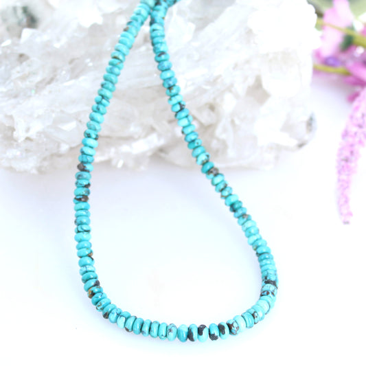 HUBEI TURQUOSE Rondelle Beads Robins Egg Blue 16" 5.3mm