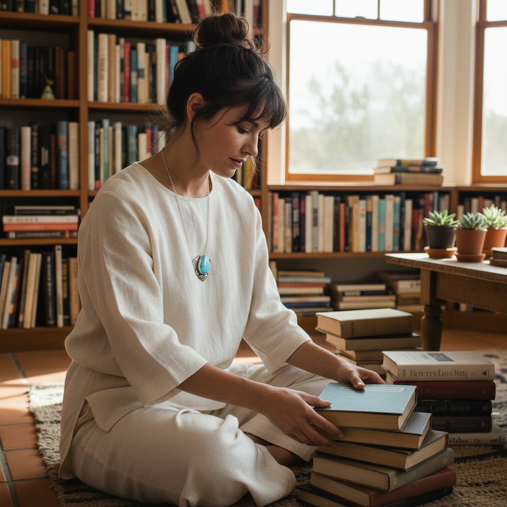 Beautiful Blue Moon Turquoise Shield Pendant Sterling Southwest #2