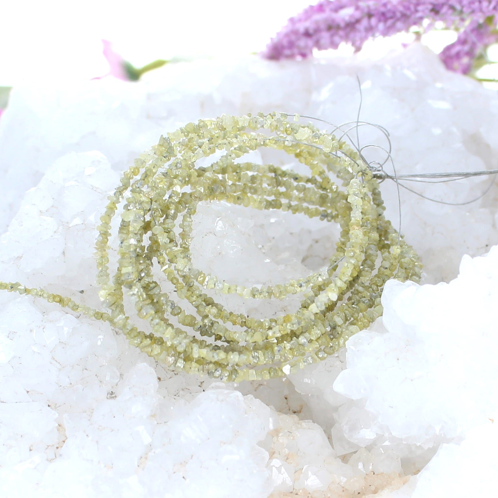 Gold Drusy Diamond Beads 2.5mm Nuggets 16" -NewWorldGems