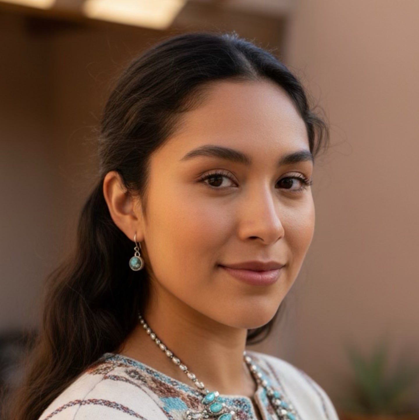 Blue Moon Turquoise Moon Earrings Drops Southwest