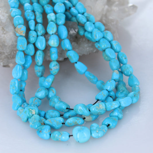 KINGMAN TURQUOISE Beads Potato 8-11mm 8 or 16"