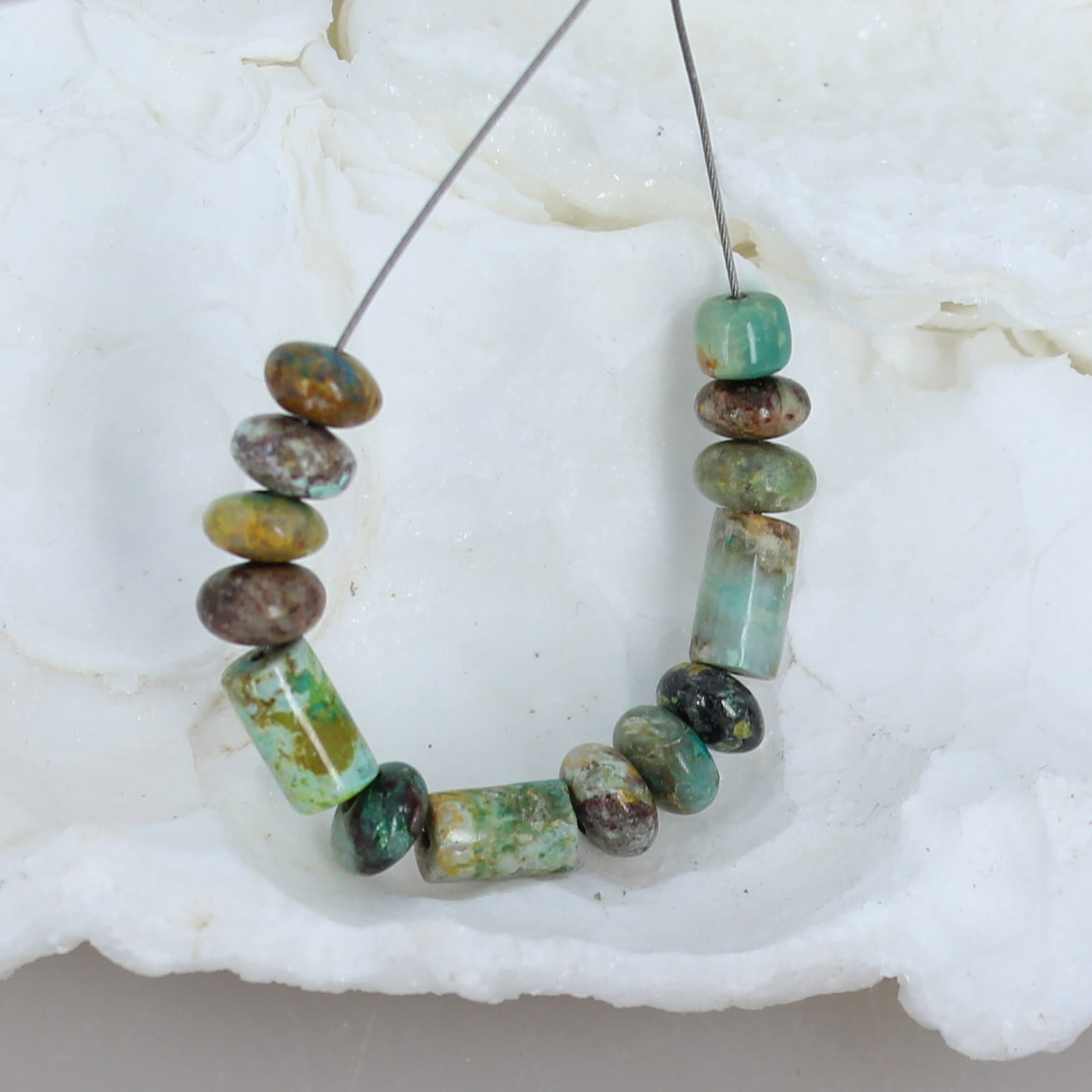 Vintage Stock PRIMAVERA STONE BEADS Set -NewWorldGems