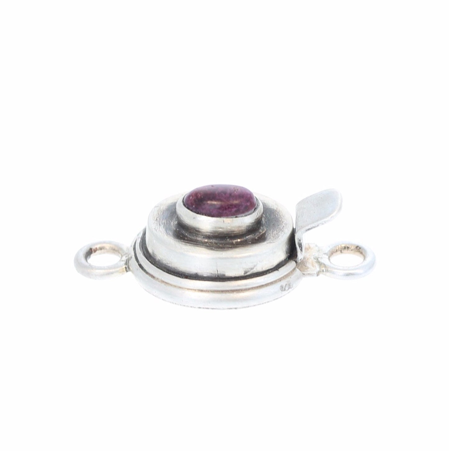 Purple Spiny Oyster Clasp Sterling 4X6mm Oval -NewWorldGems