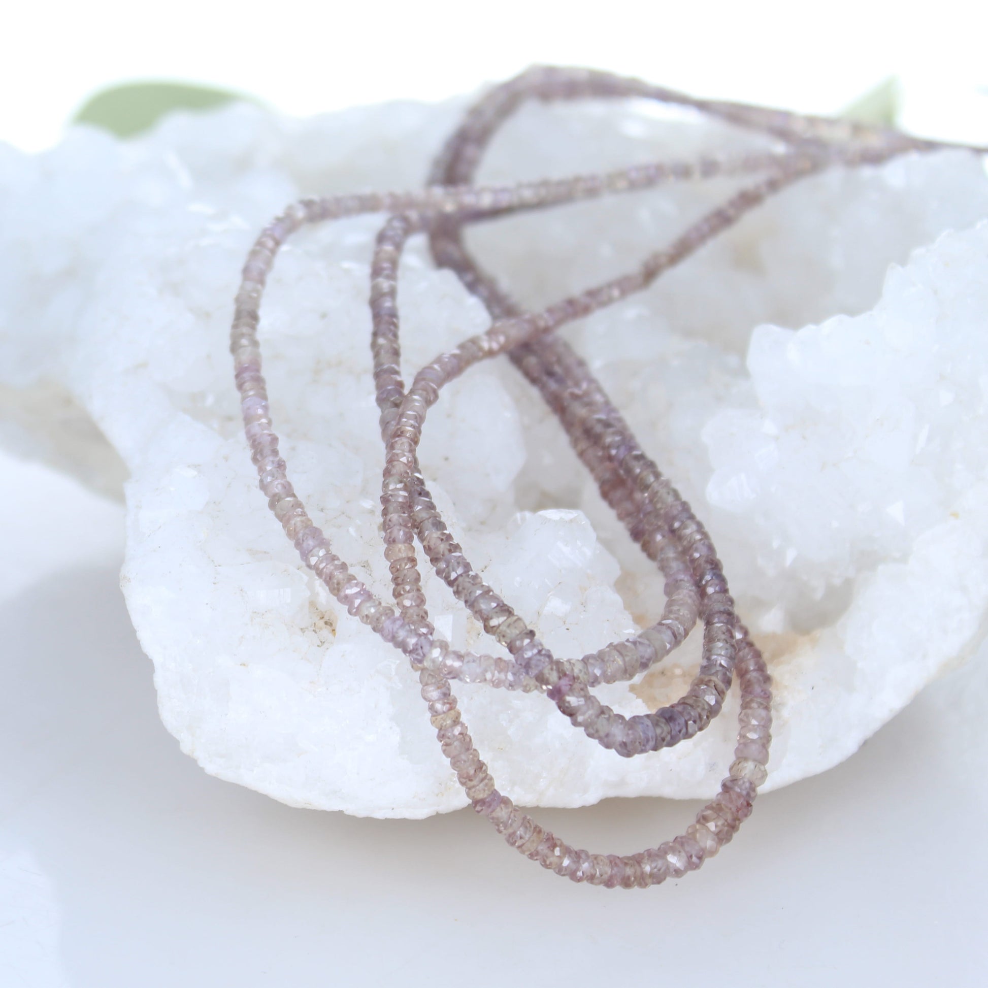 AAA Light Rose Wine Sapphire Beads Faceted Rondelles 2.5-4.5mm -NewWorldGems