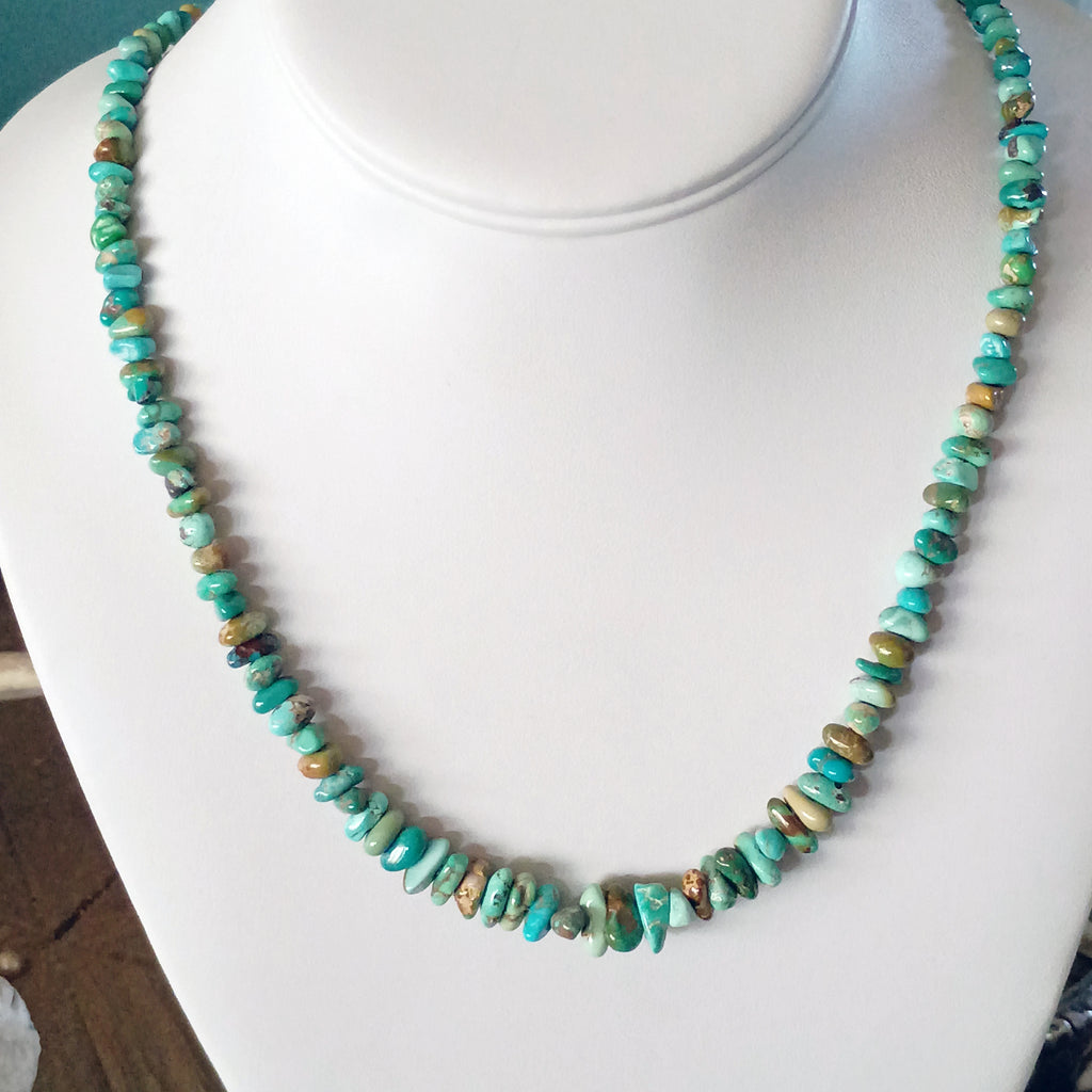 CARICO LAKE TURQUOISE Beads Necklace 21" NewWorldGems