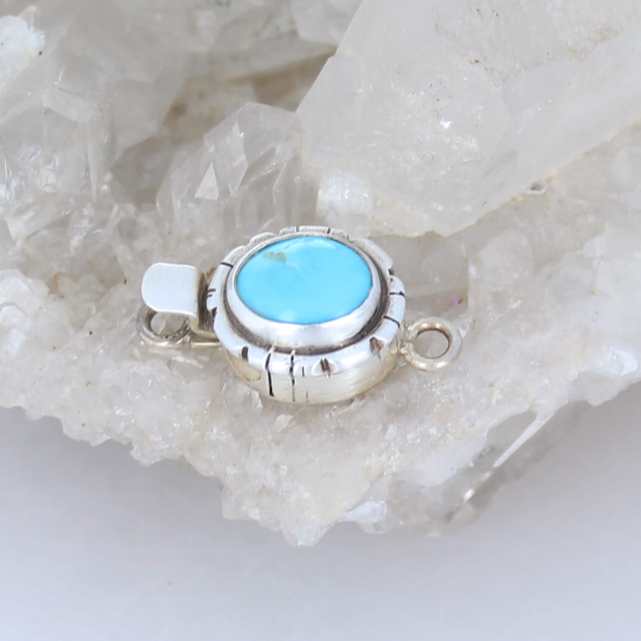 Castle Dome Turquoise Sterling Clasp Southwest Style