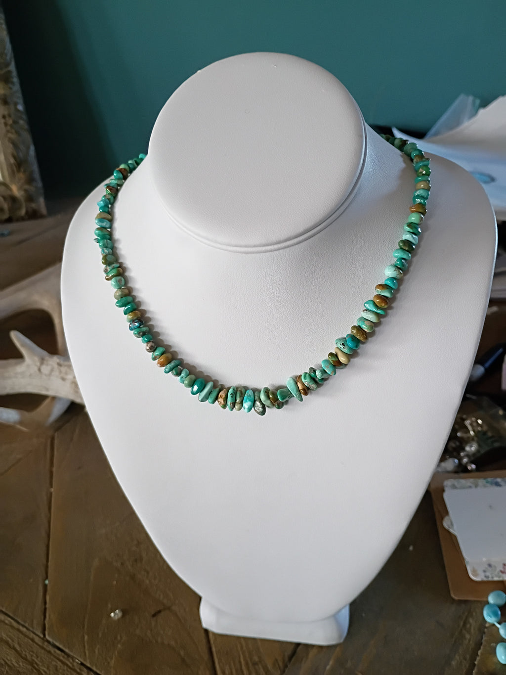 CARICO LAKE TURQUOISE Beads Necklace 21" NewWorldGems