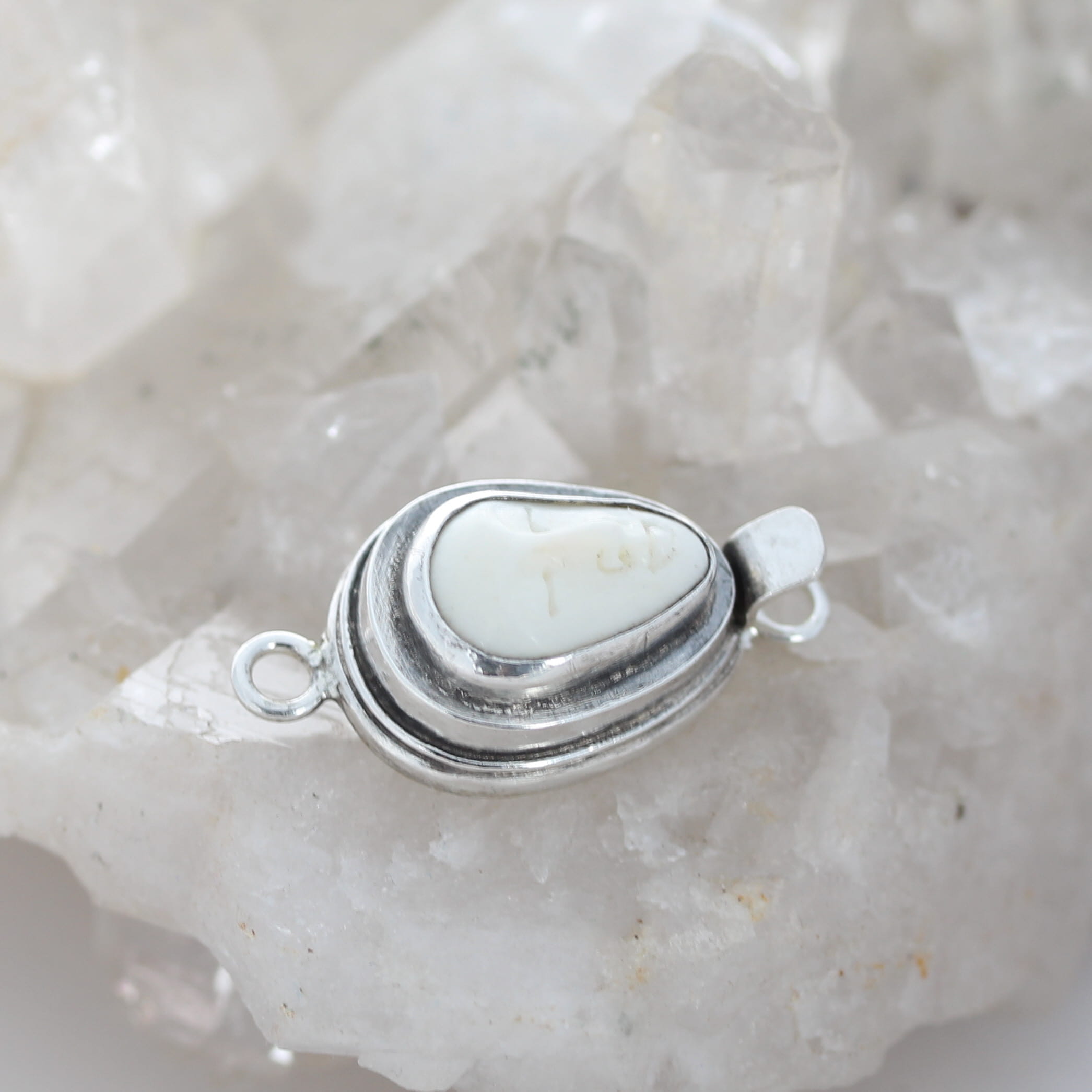 Sterling Silver Moon Face Goddess Clasp Handmade NewWorldGems