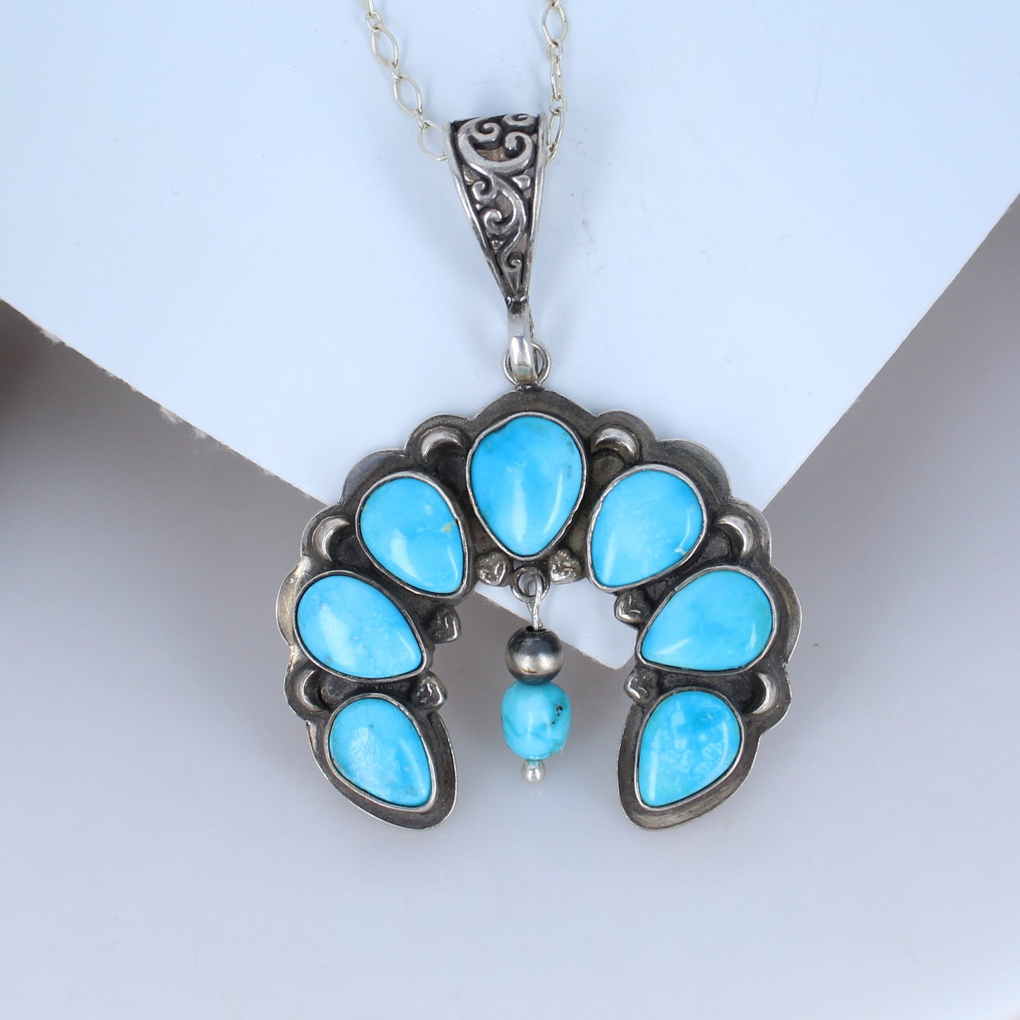 Blue Ridge Orvil Jack Naja Moon Pendant Sterling Large -NewWorldGems