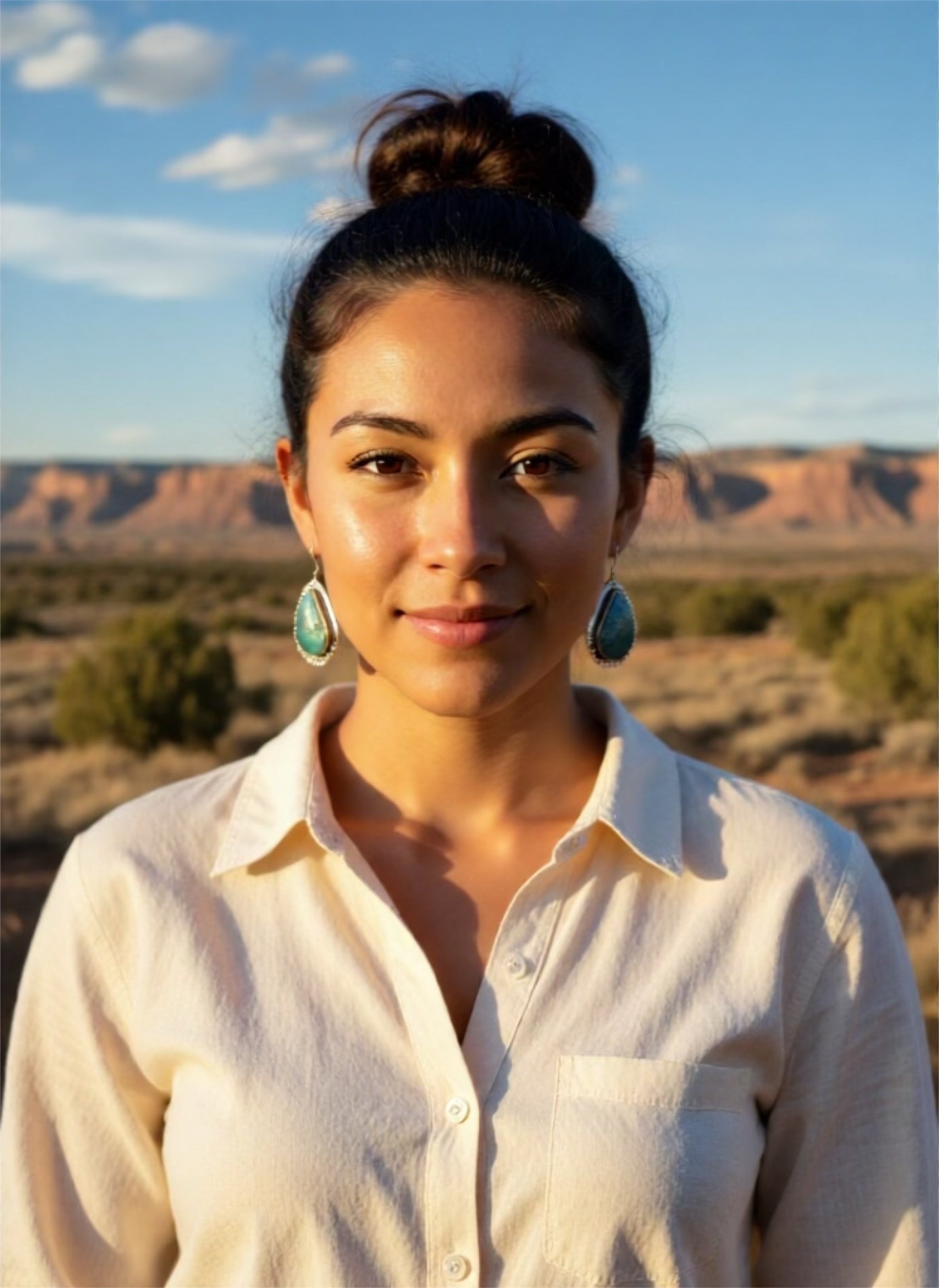 Blue and Black Tibetan Turquoise Earrings Teardrops Sterling Silver Spiral Designs