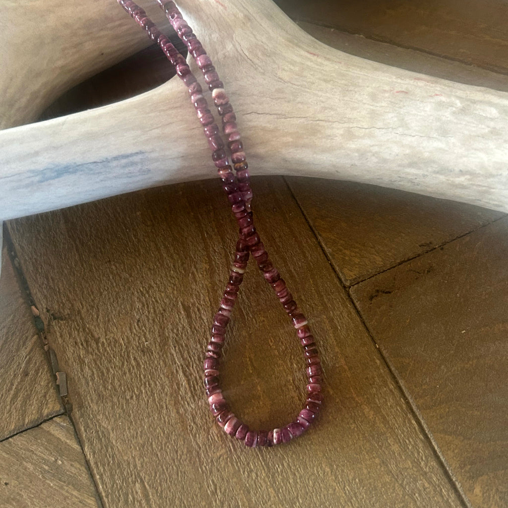 Royal Purple Spiny Oyster Beads Heshi 3.5-4.8mm 16"