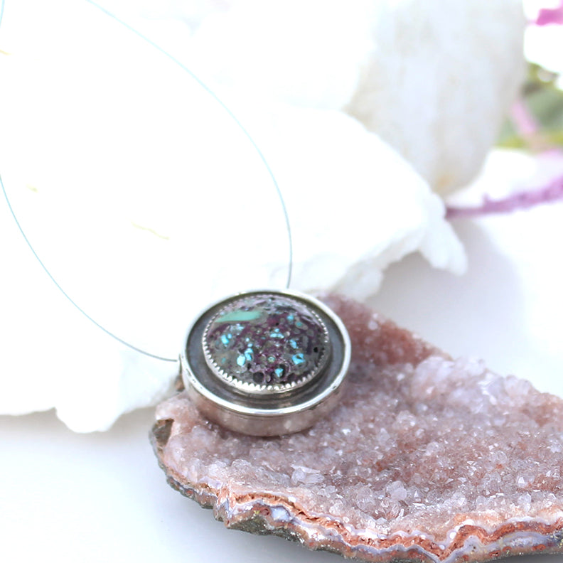PURPLE SPINY OYSTER and Turquoise Sterling Component -NewWorldGems