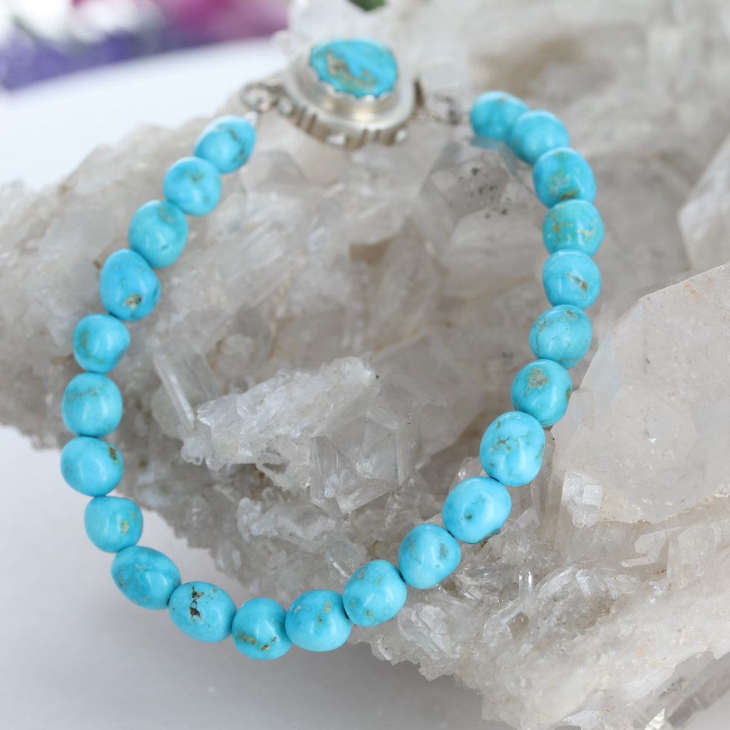 Blue Bird Nevada Turquoise Bracelet Sterling Silver