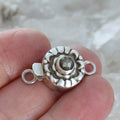 SAPPHIRE CLASP Faceted Green Champagne Color Sterling Moon Design