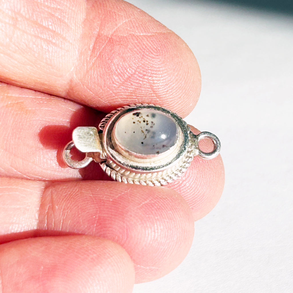 Speckled Montana Agate Sterling Silver Clasp Southwest Style