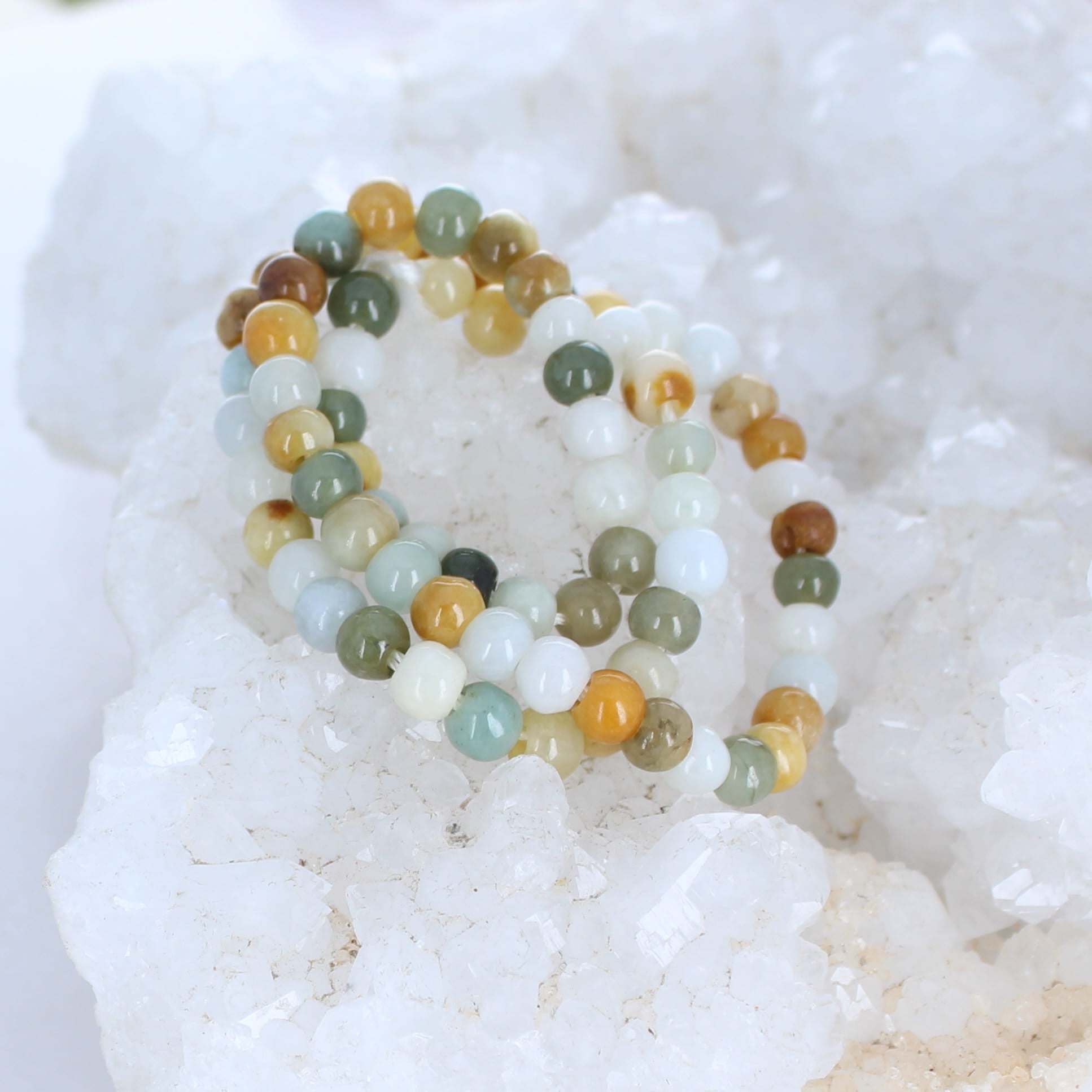 Genuine Jade Round 5.5mm Beads Multi Color -NewWorldGems
