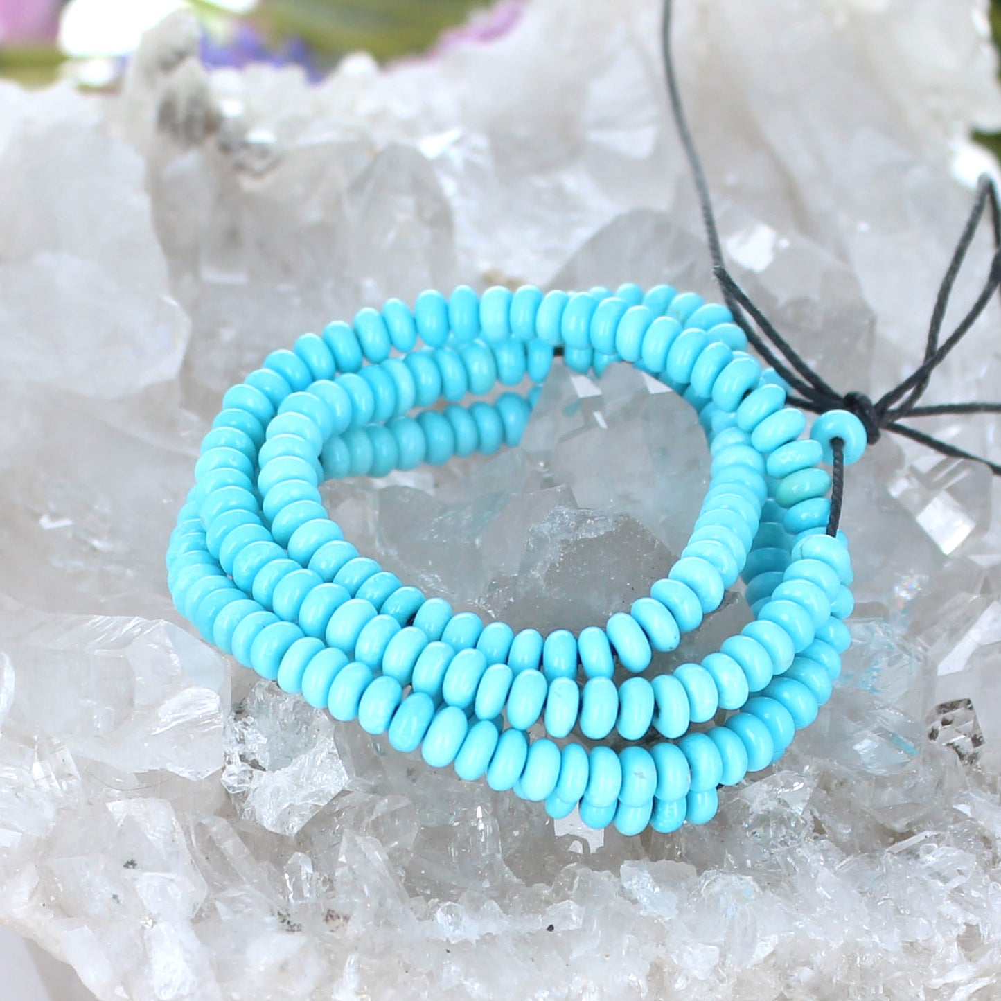 AAA Campitos {Mexican} Aqua Blue Beads Rondelles 4mm 18"