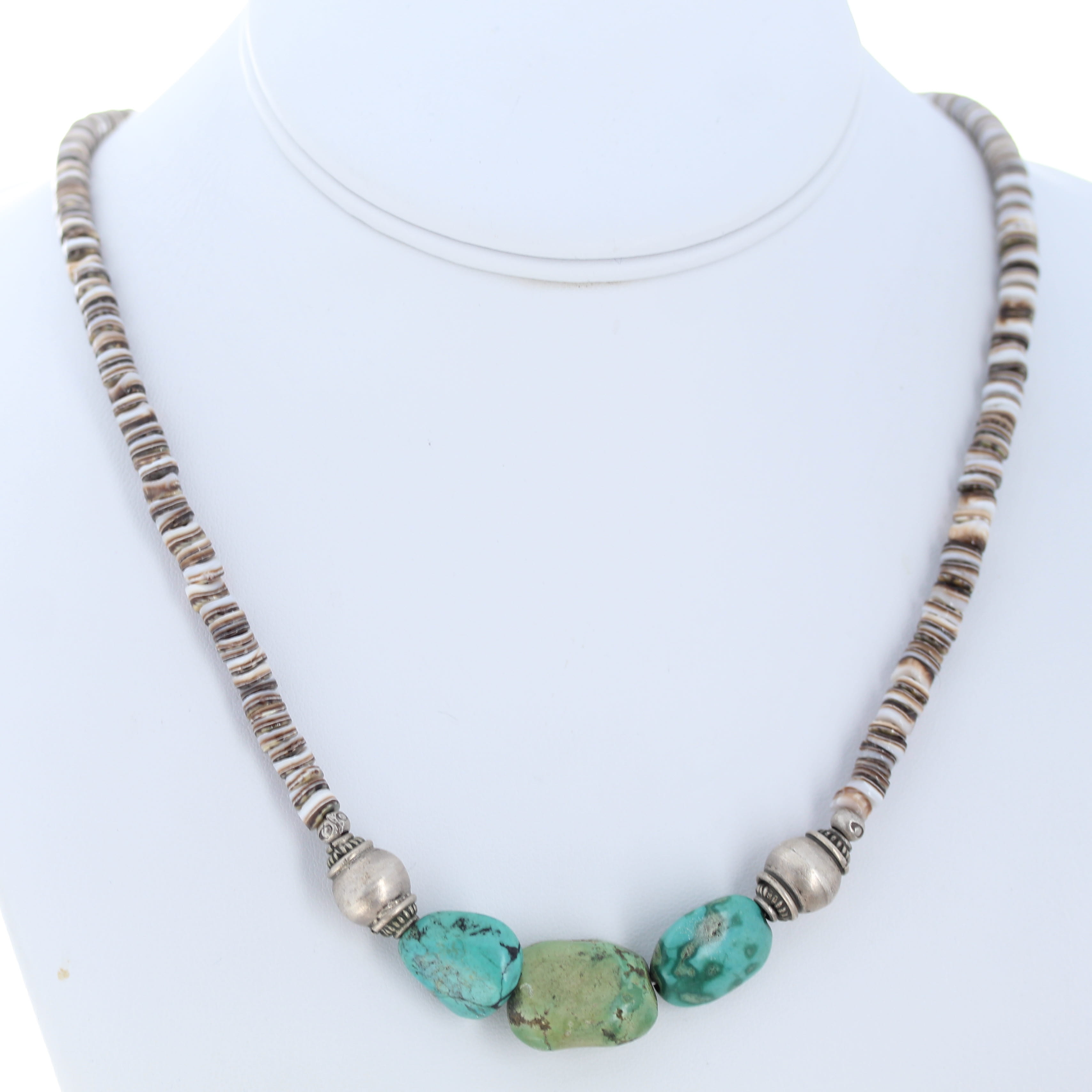 Antique TIBETAN TURQUOISE and CORAL Necklace 19"