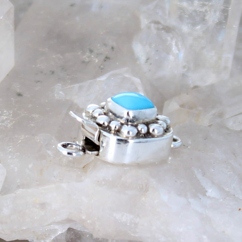 Sonoran Rose Turquoise {Mexican} Clasp Granulated Cushion