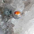 Deep Orange Spiny Oyster Clasp Sterling 6x8mm Southwestern Style