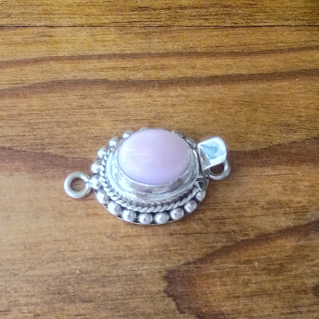 AAA PINK Opal Clasp Sterling 8x10mm Peruvian NewWorldGems