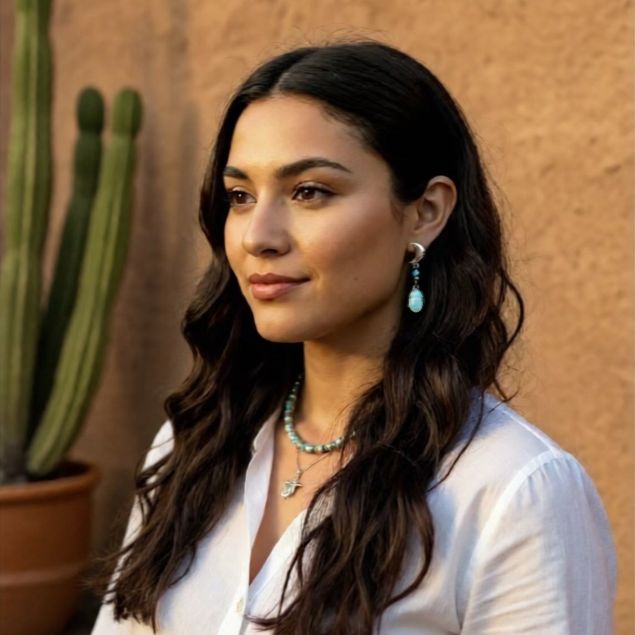 DRY CREEK TURQUOISE Earrings Southwest Rare American Turquoise