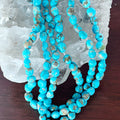 AAA Sonoran Mountain Turquoise Beads Bright Blue Potato Ovals 6.5x8.5mm 16"