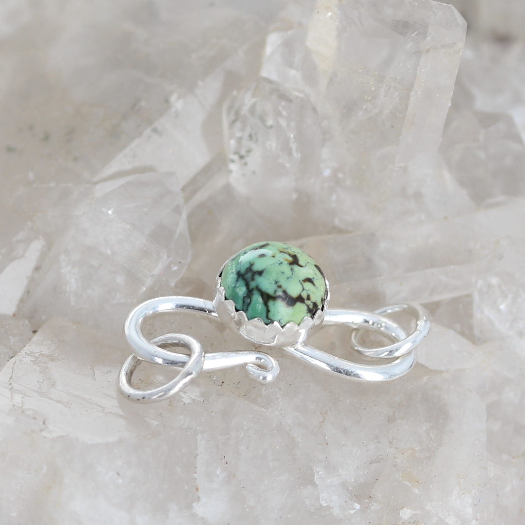 Nevada New Lander Turquoise Clasp Sterling 8mm S Clasp