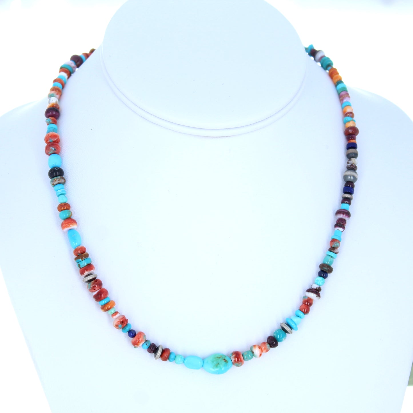 Sonoran Gold Spiny Oyster Necklace Fiesta Colors Mixed Sleeping Beauty Turquoise