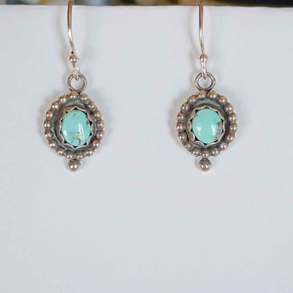 Dainty DRY CREEK TURQUOISE Earrings Southwest Rare American Turquoise