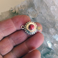 DEEP RED Spiny Oyster Clasp Sterling Round 6mm NewWorldGems