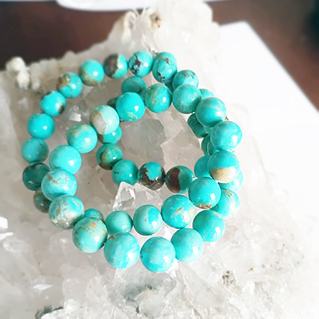 Light Aqua Kingman Turquoise Beads Round 8.5-9mm 16"