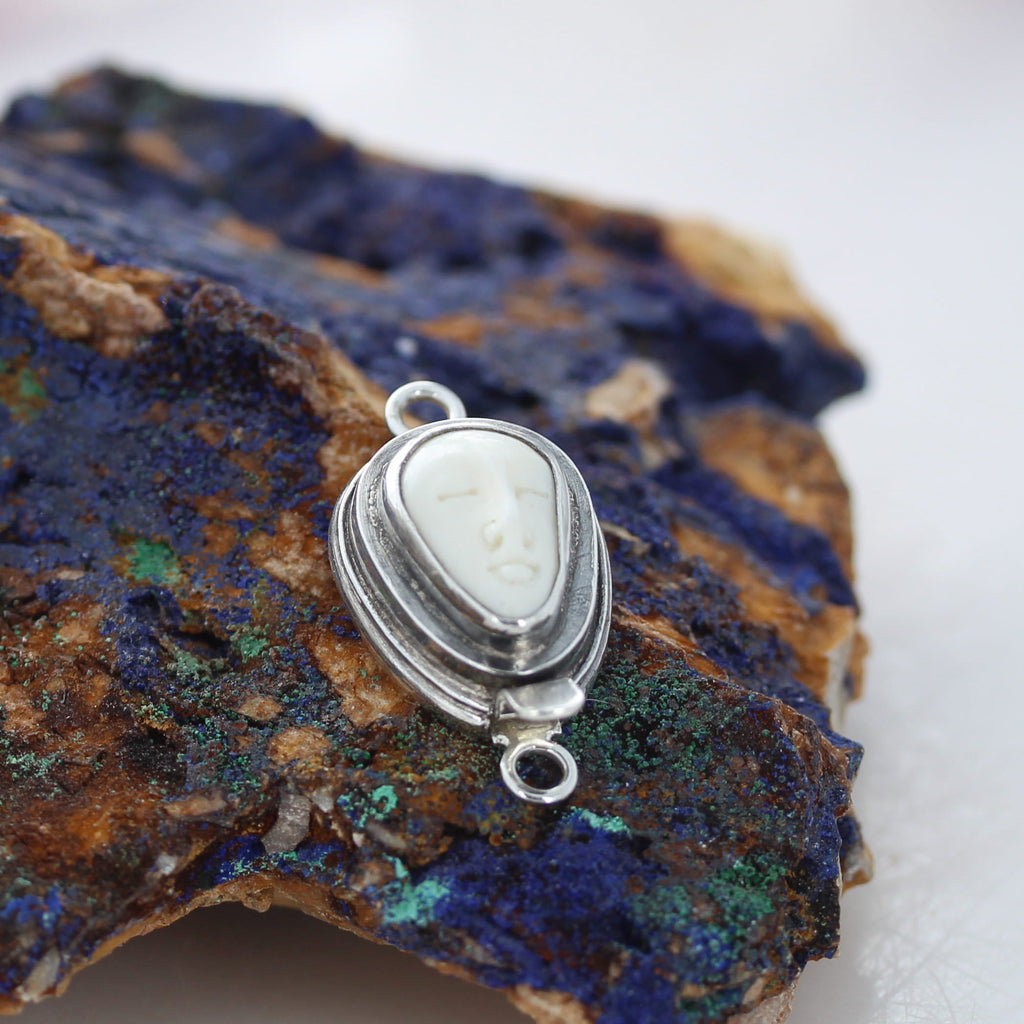 Sterling Silver Moon Face Goddess Clasp Handmade NewWorldGems