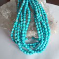 AAA BLUE Sierra Bella Turquoise Beads 5-5.5mm Semi Round 16"