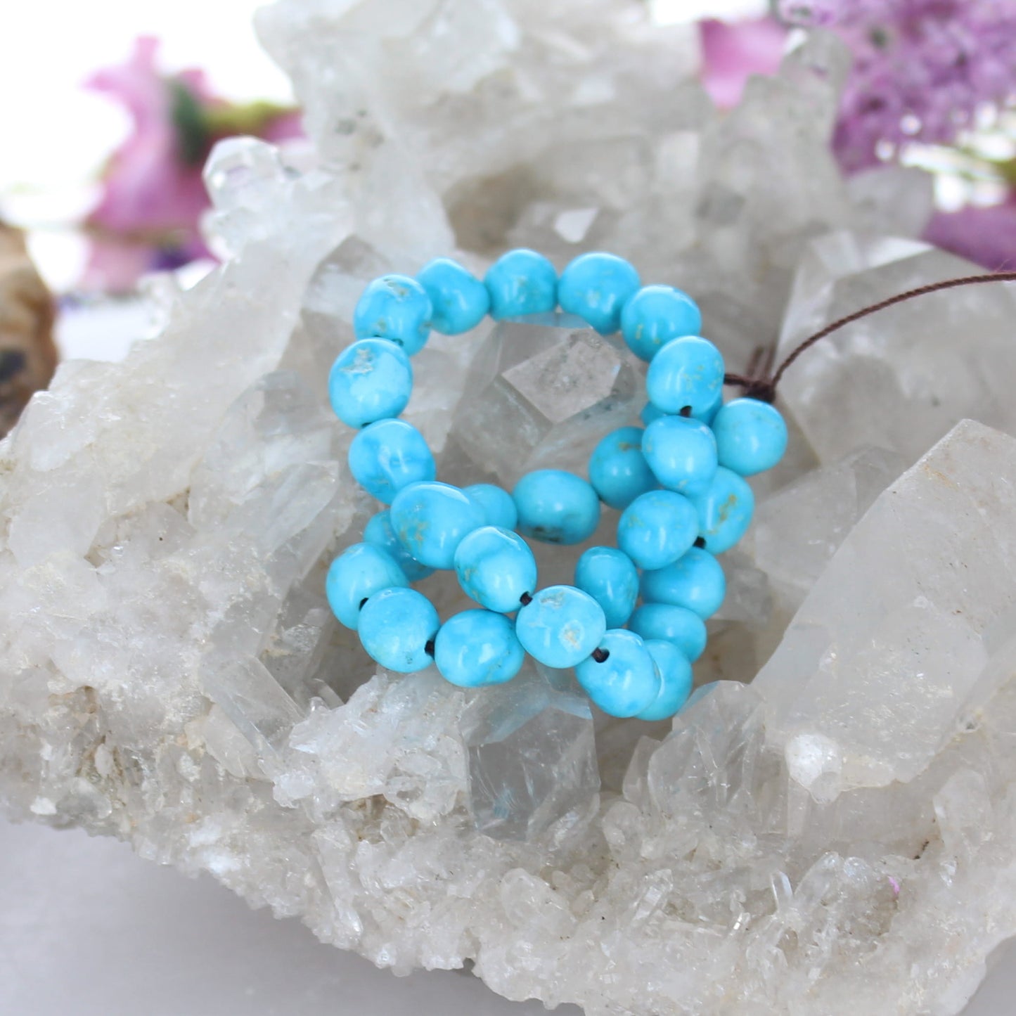 Gorgeous BLUEBIRD Mine Turquoise Beads 6.5mm 8"