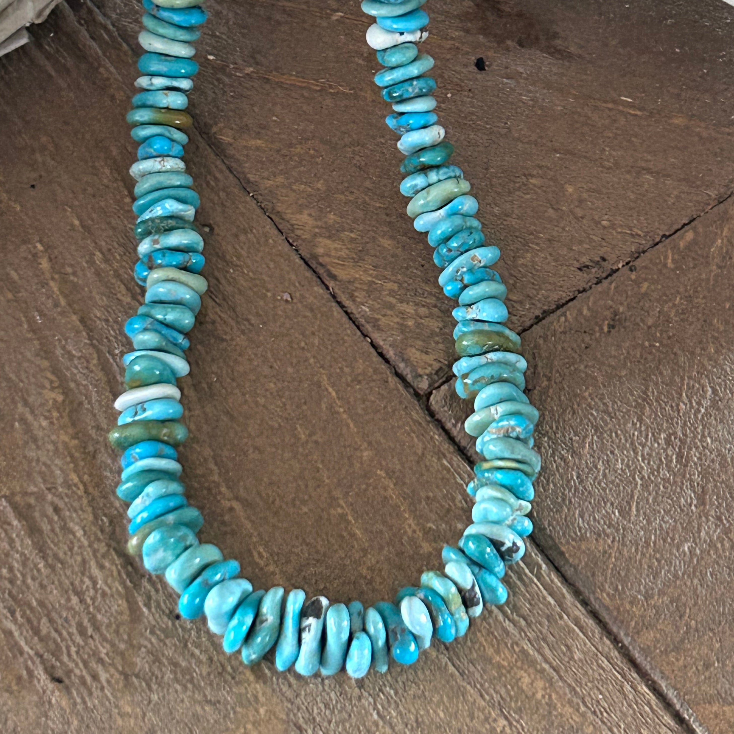 AAA Large Multi Color Lone Mountain Turquoise Beads Necklace 19"