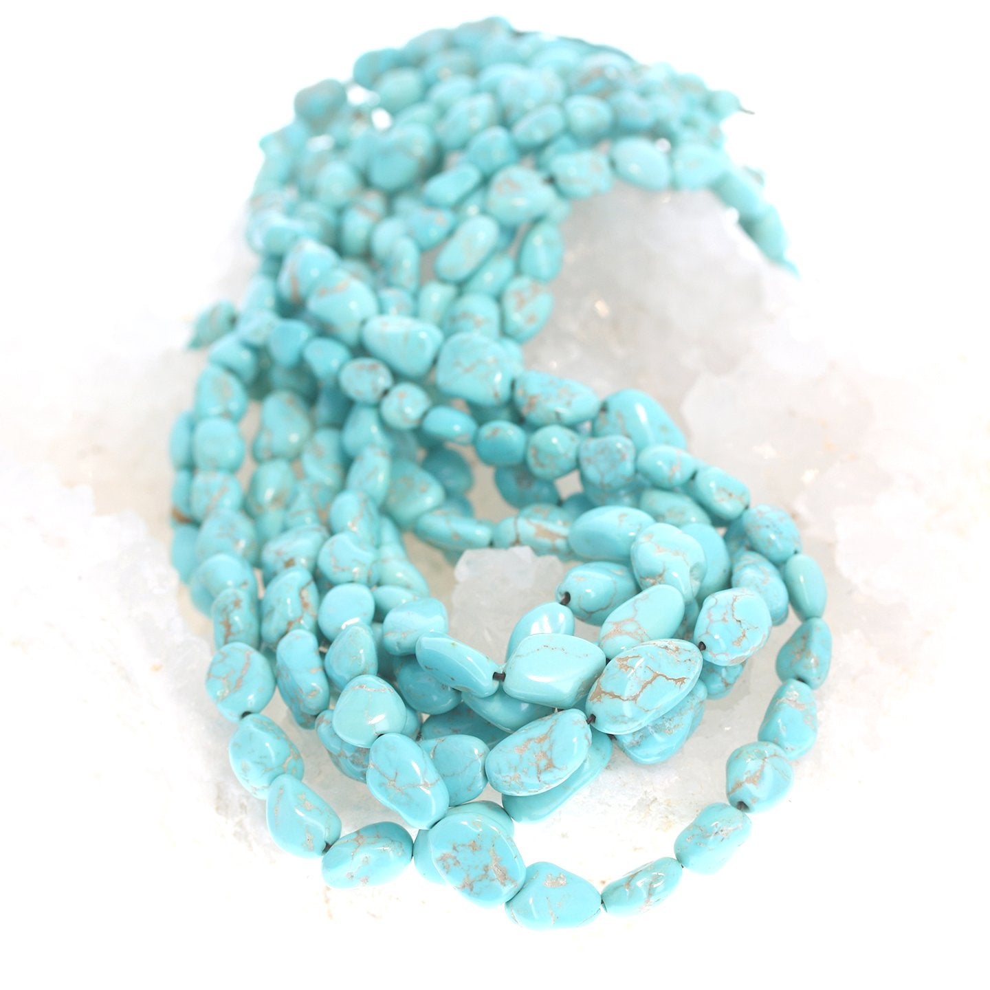 Sierra Nevada Turquoise Beads Nevada Potato Shape -NewWorldGems