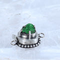 DRUSY UVAVORITE Garnet Sterling Silver Clasp Free Form (Green)