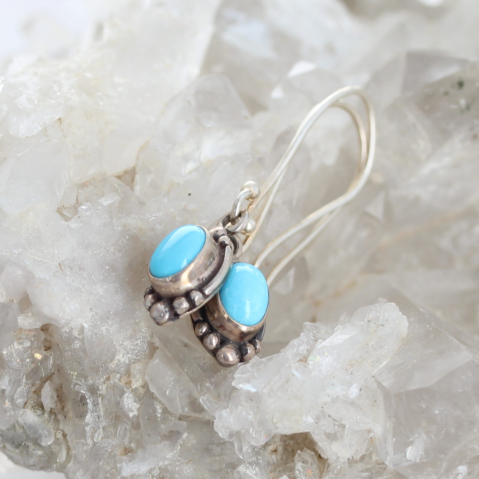 SLEEPING BEAUTY TURQUOISE Sterling Drop Earrings