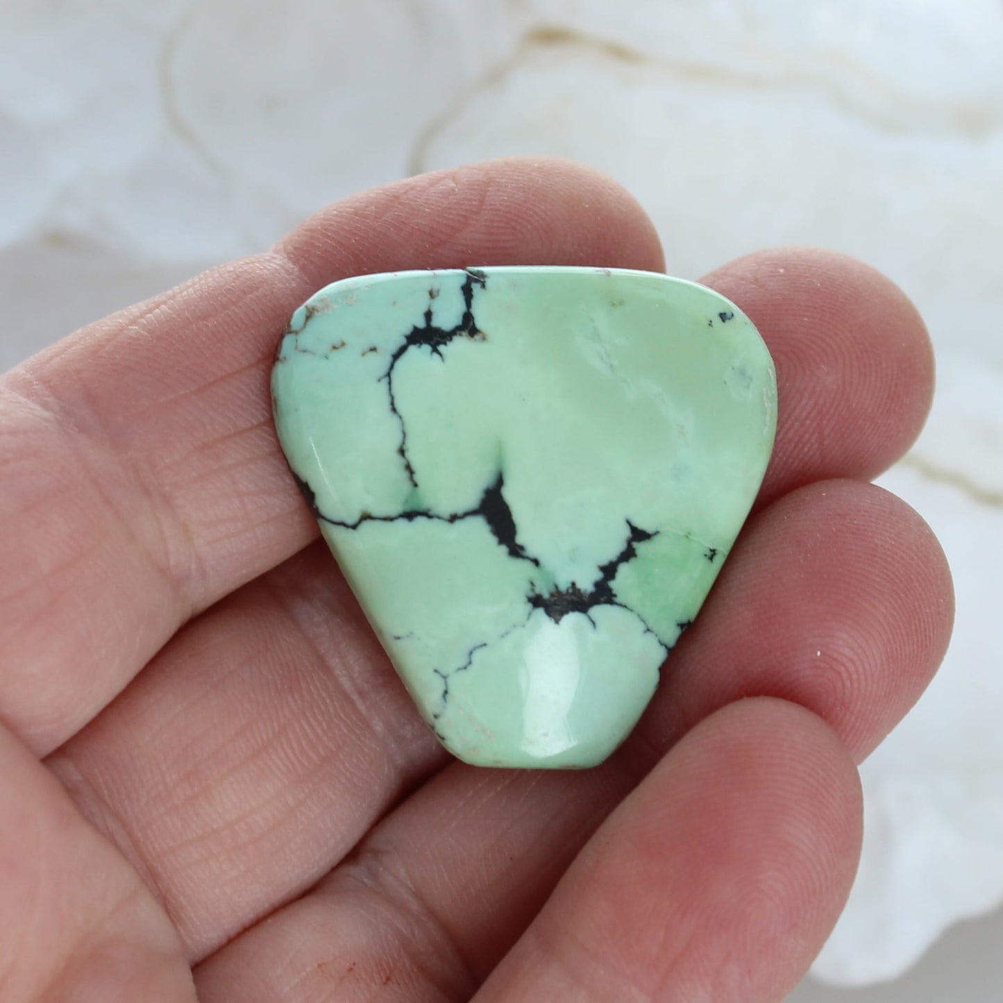 FINEST Mint Green TURQUOISE Cabochon Hubei 35mm -NewWorldGems