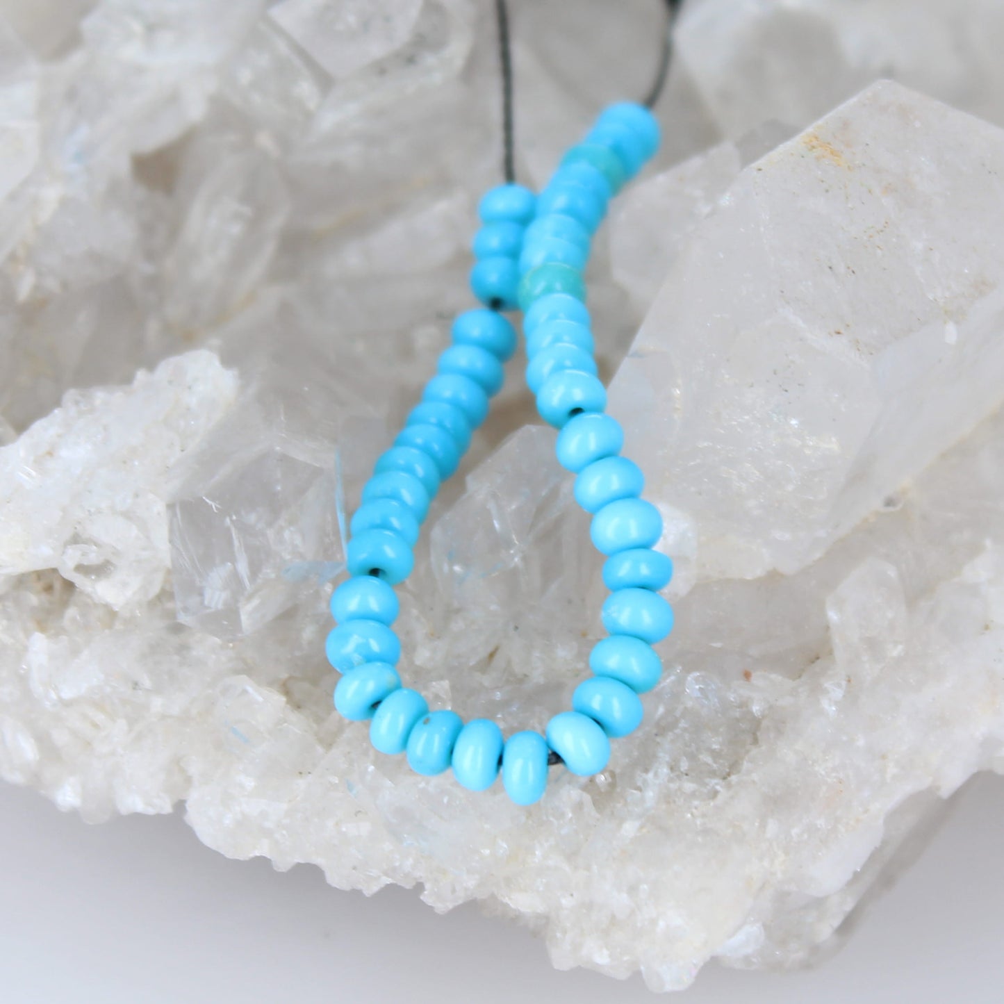 AAA Brilliant Blue Sleeping Beauty Turquoise Beads Rondelle 4mm 4"