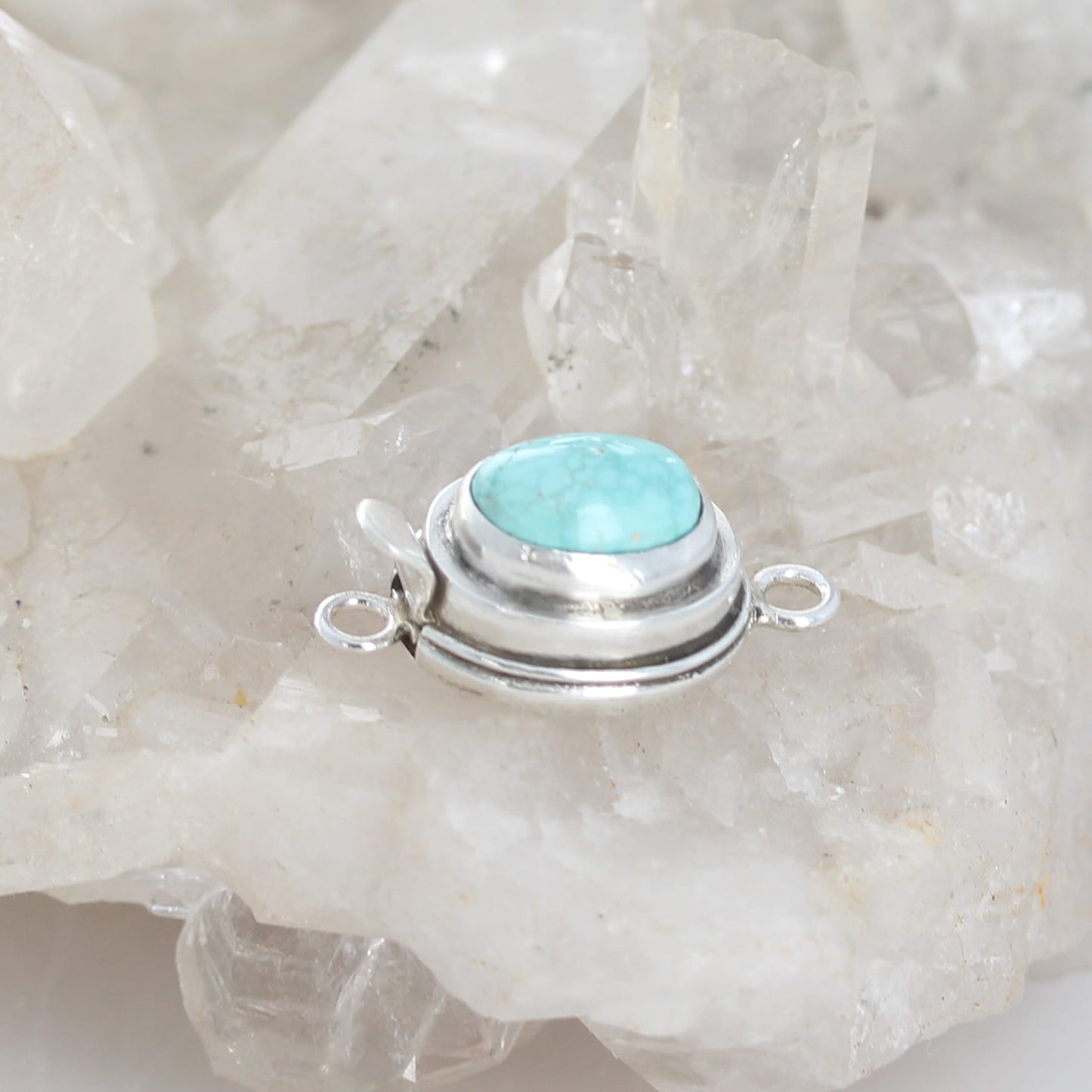 AAA Blue Carico Lake Turquoise Sterling Clasp Classic 10x14mm