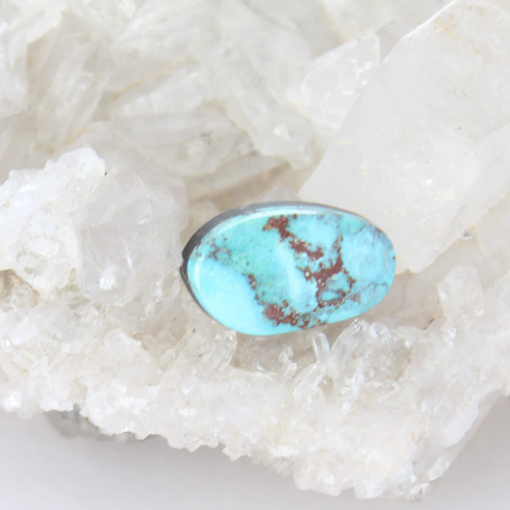 KINGMAN TURQUOISE CABOCHON Light Blue 22x12.82mm