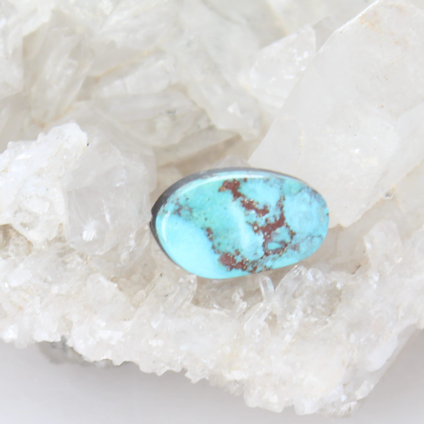 KINGMAN TURQUOISE CABOCHON Light Blue 22x12.82mm
