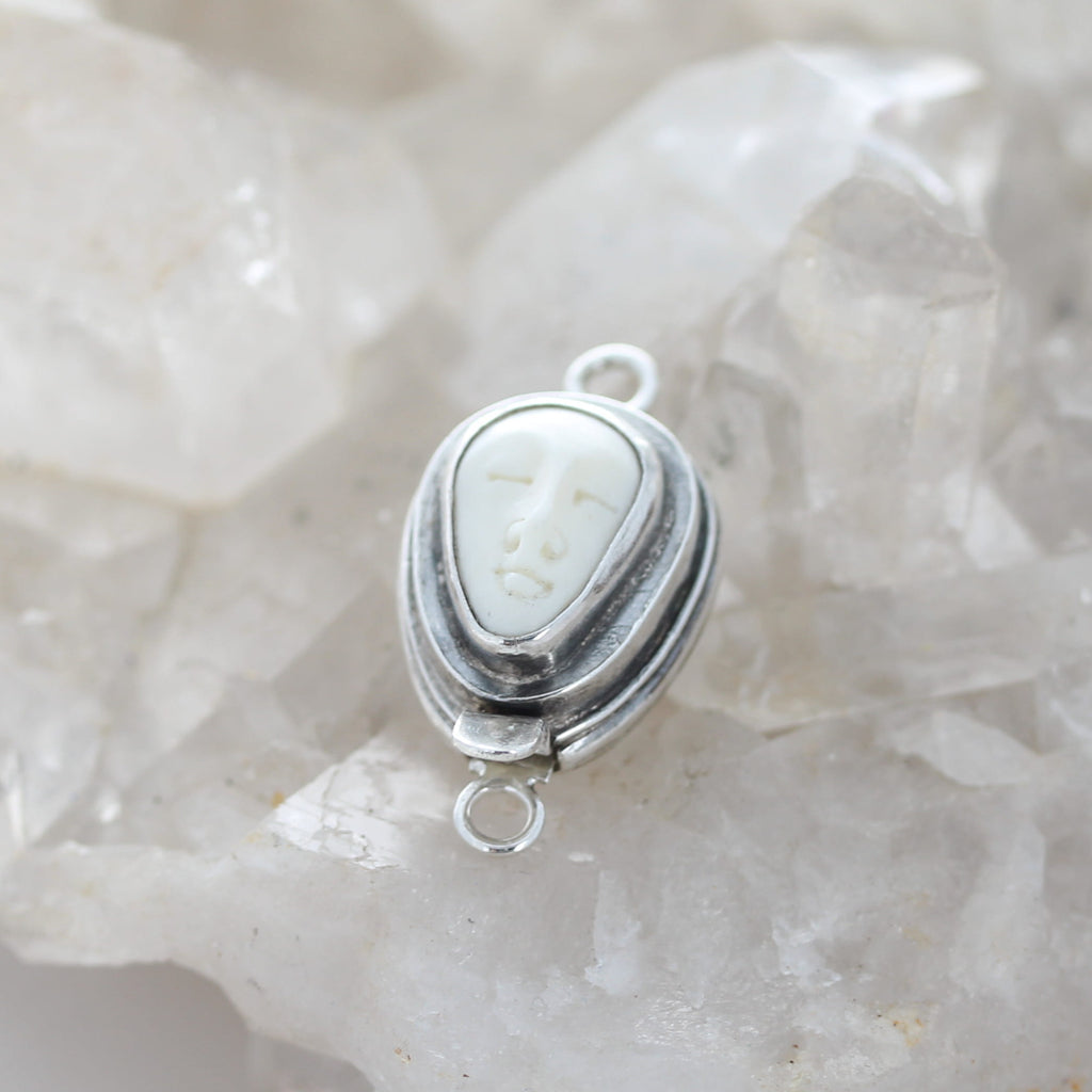 Sterling Silver Moon Face Goddess Clasp Handmade NewWorldGems