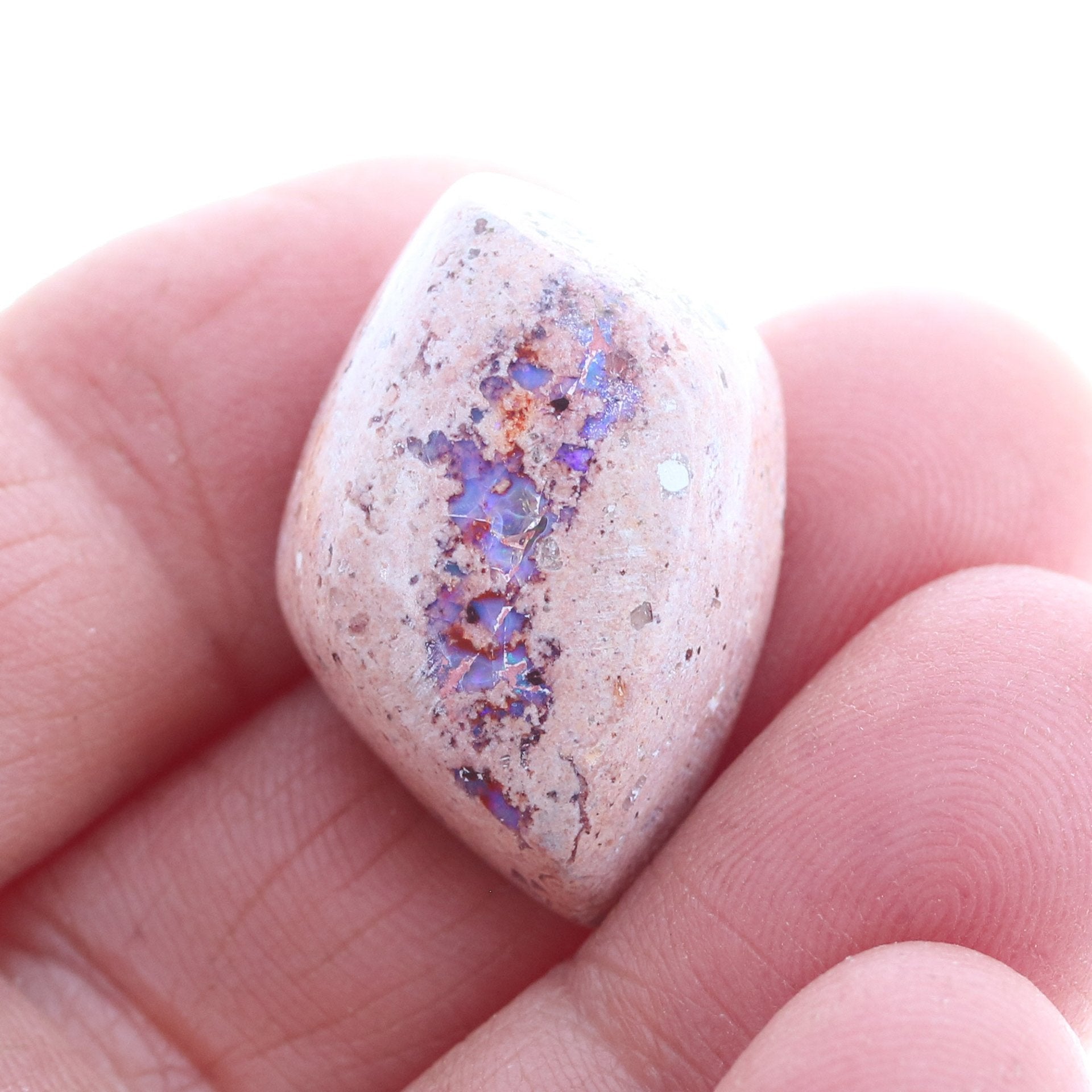 Mexican Opal Cabochon Lavender Fire Free Form -NewWorldGems