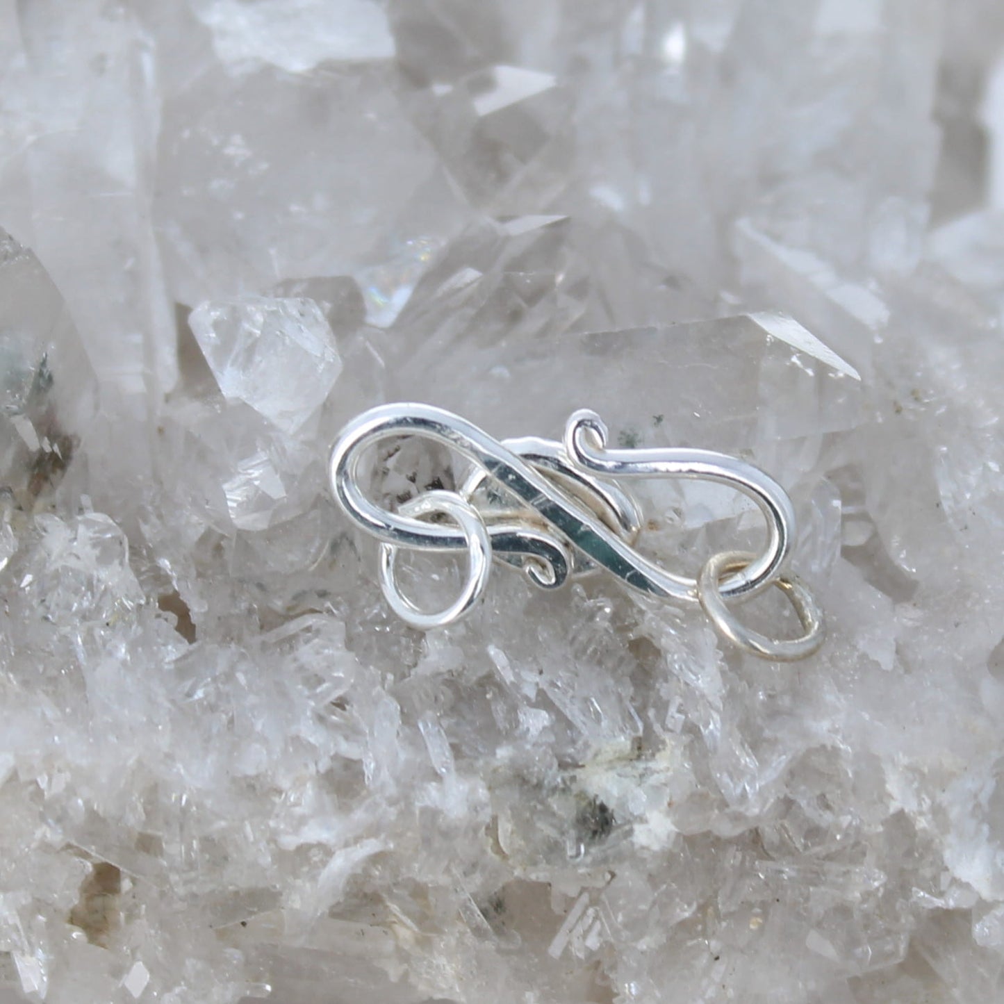 Lone Mountain Turquoise Sterling S Shaped Clasp Sterling Silver Southwestern