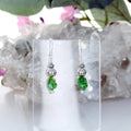 Lime Green Sonoran Gold Turquoise Earrings Sterling Bench Made Beads