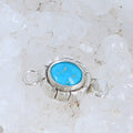 Blue Bird Orvil Jack Turquoise Sterling Clasp Southwestern Style 6x8mm -NewWorldGems